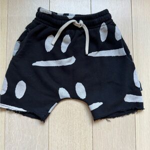 nununu Black and Gray Kids Shorts